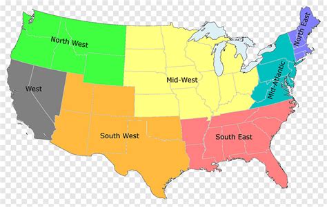 Usa Map North South East West Kinderzimmer 2018