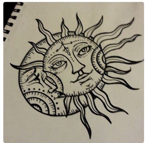 Maybe you would like to learn more about one of these? Sun moon | Sun drawing, Moon sun tattoo, Moon tattoo