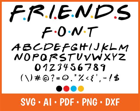 Friendship Font Friends Font Alphabet Png Svg Instant Etsy Hong Kong