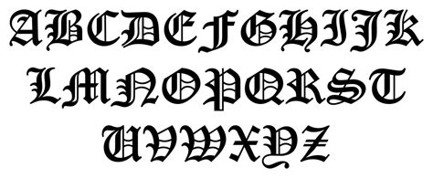 Old English Tattoo Letters Designs