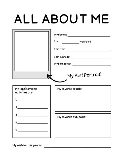 My Personal Profile A Template For Introducing Myself Graphicold