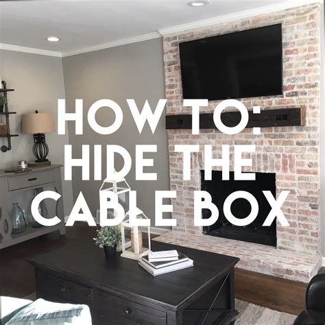 The carpenter did double duty by installing 2 junction boxes. How To: Hide the Cable Box • Mindfully Gray | Cable box ...