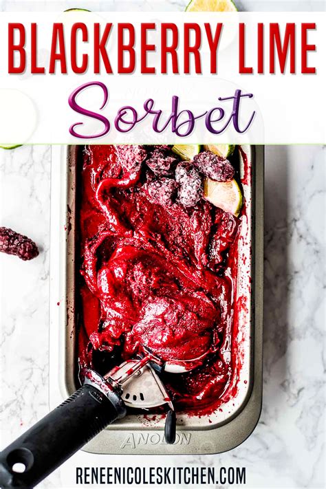 Blackberry Lime Sorbet Is A Five Ingredient Treat Made From Fresh Or