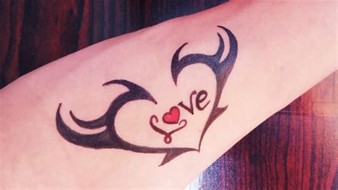 Beautiful Heart And Love Tattoo Design Simple Heart Tattoo Youtube