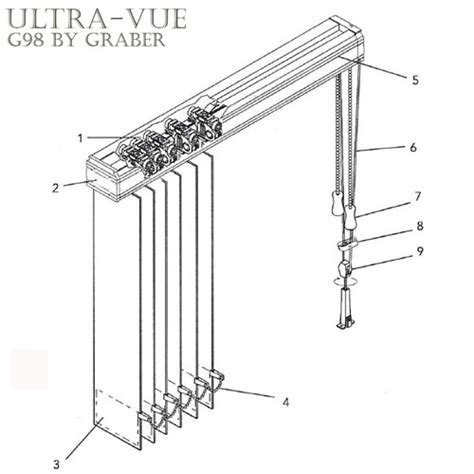 Ultra Vue Vertical Blind Headrail For Replacement 12 191 Inches