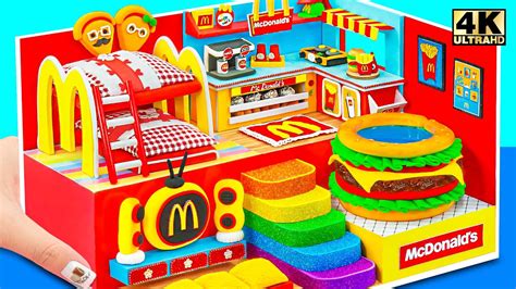 Build Mcdonalds House From Clay With Cute Bunk Bed Giant Burger Pool