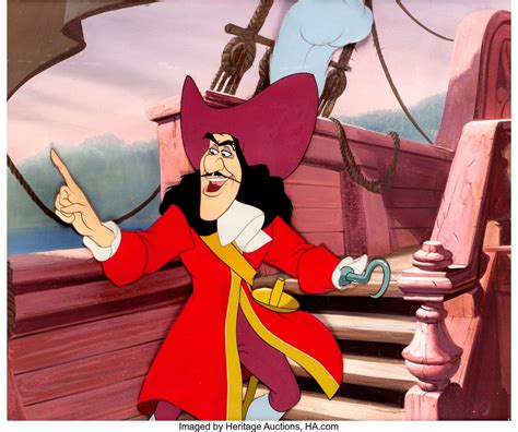 Peter Pan Captain Hook Animation Production Cel Walt Disney 1953