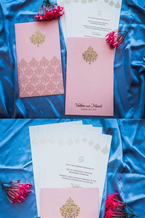 Check spelling or type a new query. Pastel Pink Color Shaadi Invitation Card for Marriage with ...