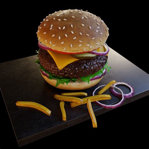 3d Burger Cgtrader