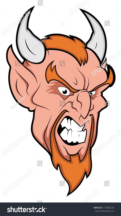Angry Demon Stock Vector Illustration 115885234 Shutterstock