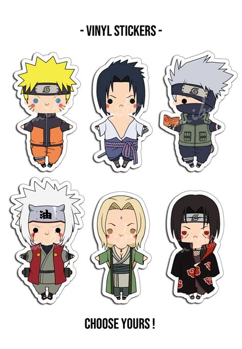 Naruto Vinyl Stickers Anime Stickers Anime Chibi Chibi