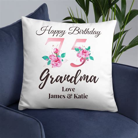 75th Birthday Ts For Women 75 Years Loved Throw Pillow Etsy