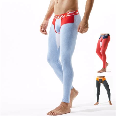 Underwear Thermal Seobean Mens Low Rise Underwear Pants Long John Cotton Cehcmhaca