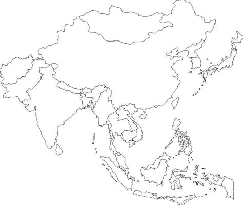 Mapa De Asia Para Colorear Sketch Coloring Page Sexiz Pix
