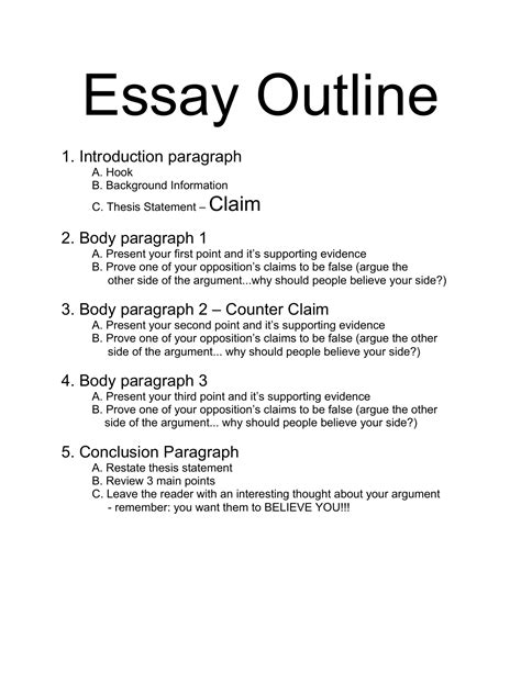 How To Write A Outline For A Essay Telegraph