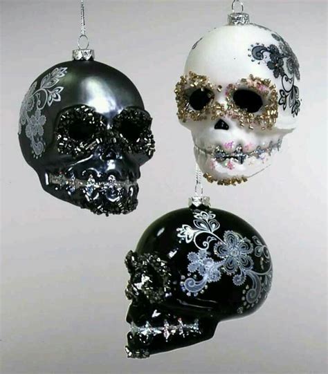 Skull Ornaments Skull Decor Dark Christmas Skull