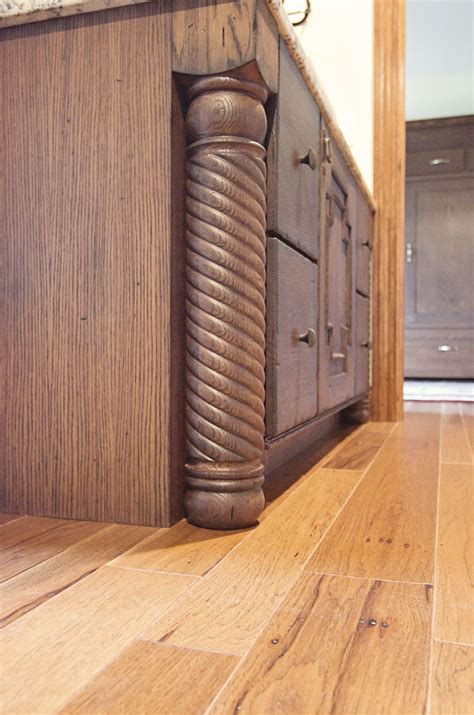 Minwax golden oak stain on planed and chamfered oak. Custom Rough Sawn White Oak Cabinets, distressed. (With ...