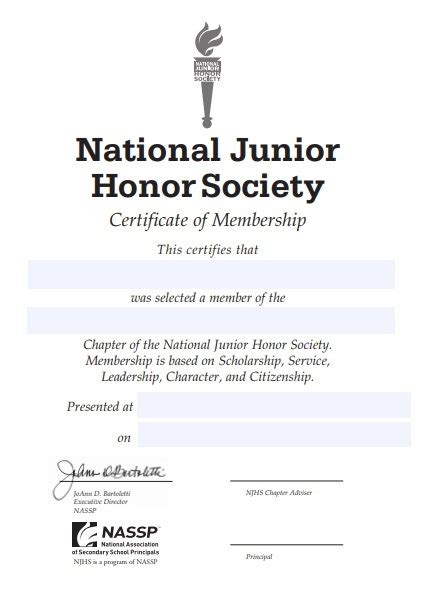 National Honor Certificate Template Sample Formats