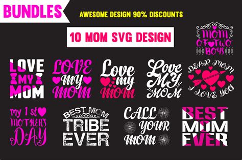 Mom Svg Bundles Graphic By Click To Buy · Creative Fabrica