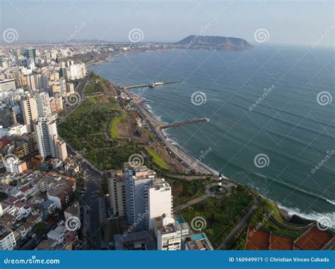 Vista De Um Drone De Miraflores Em Lima Peru Imagem De Stock Imagem