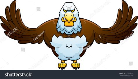 Cartoon Illustration Eagle Wings Spread Stock Vector Royalty Free Shutterstock