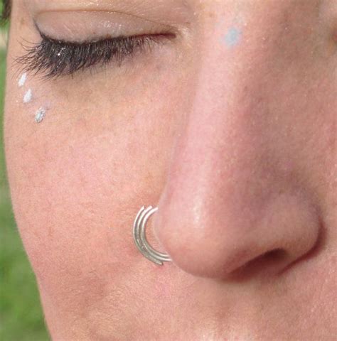 Nose Ring Tribal Nose Ring Nostril Ring Silver Nose Ring Etsy Israel