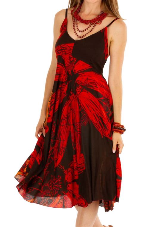 Accédez aux dernières tendances avec notre sélection pour femme, homme et enfant. Robe courte élégante imprimé fleuri noire et rouge Celine