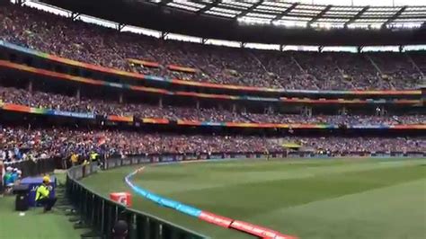 Crowd Wave At Melbourne Cricket Ground India Vs South Africa 22 Feb