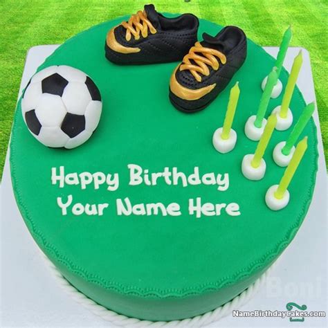 There's no better place in the because my love for you is infinite! Happy Birthday Cake For Football With Name