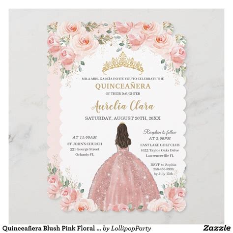 quincenera invitations quince invitations princess invitations pink invitations invitation