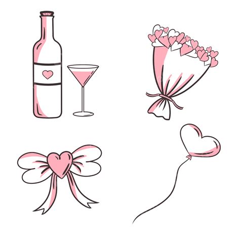 Red Wine White Transparent Red Wine Valentine Valentines Day Holiday