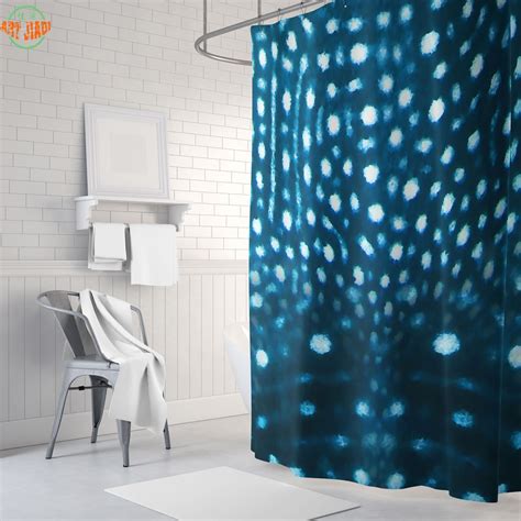New Polyester Fabric Whale Sharke Hd Shower Curtain Waterproof Bath