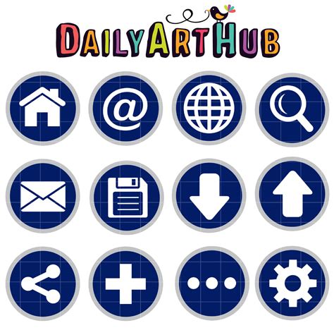 Web Icons Clip Art Set Daily Art Hub Free Clip Art