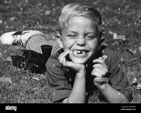 Boy With Missing Tooth Stock Photo Alamy