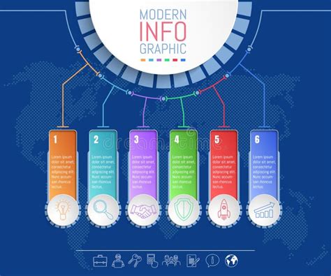 Six Options Or Steps Infographic Business Thin Line Icons Template