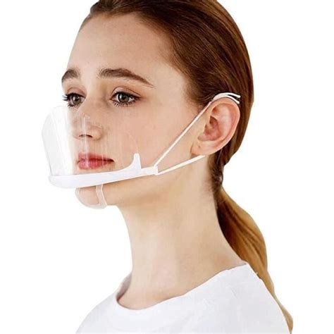 1* masque de protection transparent. 10 pcs Masque Transparent Anti-buée Visière de Protection ...