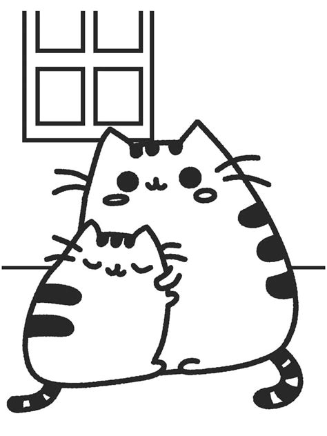 Pusheen Hugs Coloring Page Download Print Or Color Online For Free