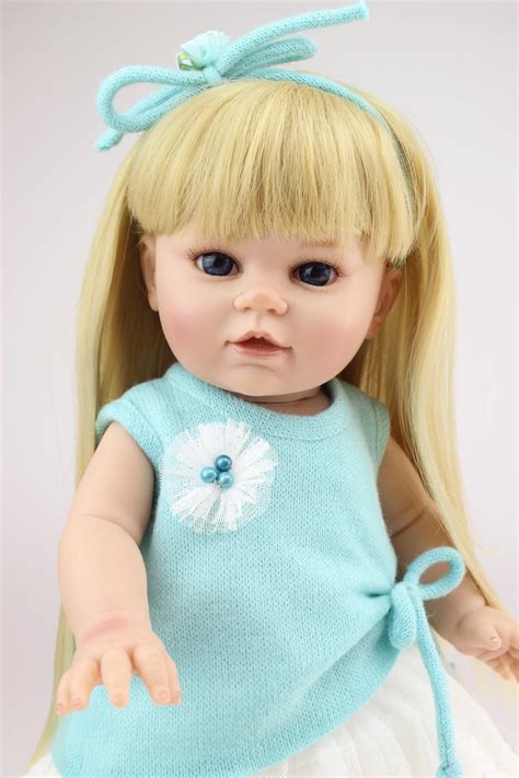 Cm Girl Doll For Sale Cute Blond Hair Girl Silicone Reborn Baby Dolls Baby Alive Bonecas