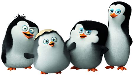 Four Penguins Illustration Penguins Of Madagascar Cute Penguin Cartoon