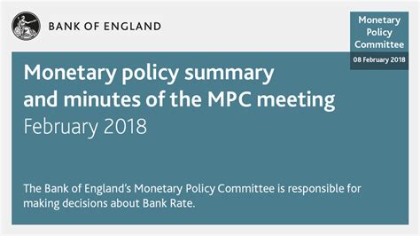 Bank Of England On Twitter Monetary Policy Summary And Minutes Of The