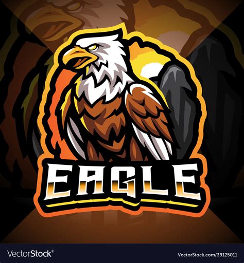 Eagle Esport Mascot Logo Design Royalty Free Vector Image