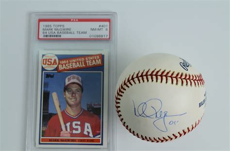 Check spelling or type a new query. Lot Detail - Mark McGwire Autographed Baseball & Rookie Card