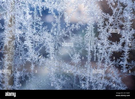 Frost On A Window Stock Photo Alamy