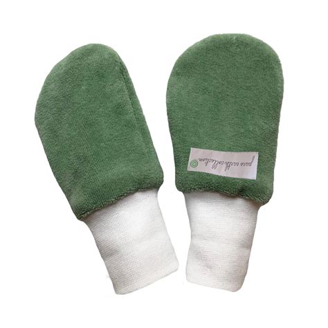 Organic Mittens Green Pack Of 2 Pairs Pure Earth Collection