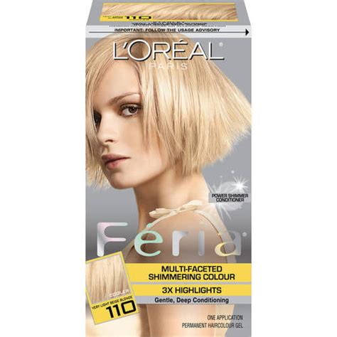 Loreal Paris Feria Multi Faceted Shimmering Permanent Hair Color 110 Very Light Blonde 1 Kit