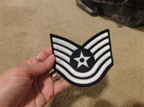 Us Air Force Technical Sergeant Rank Insignia Patch Ebay