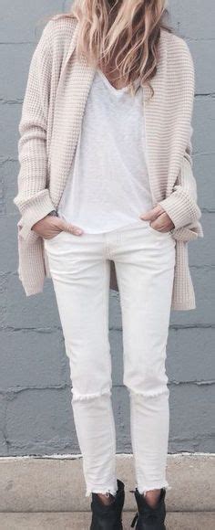 How To Wear This Seasons Perfect Neutral Look With White Jeans