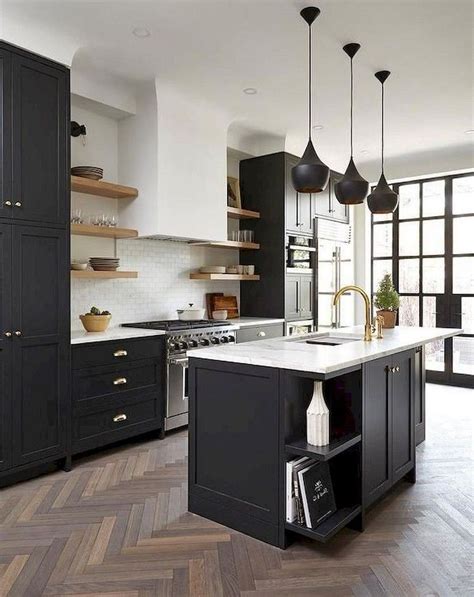 20 Elegant Black Kitchen Design Ideas You Need To Try White Wood