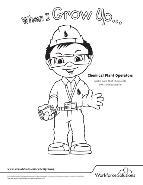 When I Grow Up Coloring Page Templates