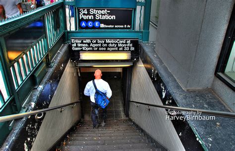 New York City Subway Entrance Midtown Manhattan Photography By